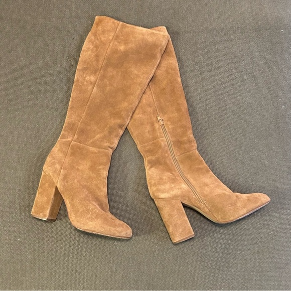 Urban Outfitters Faux Suede Knee High Tan Boot - Picture 1 of 7